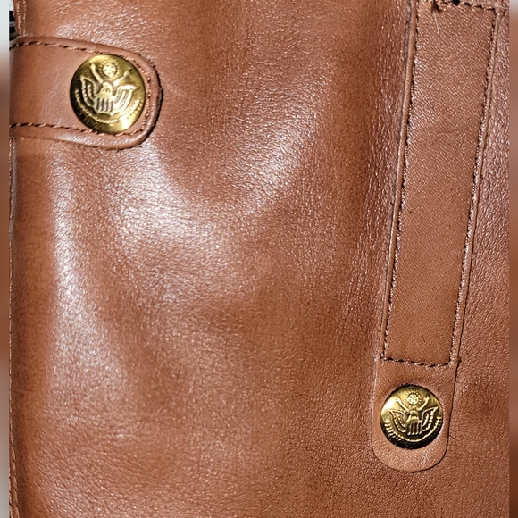 Sam Edelman Tall Riding Boots Brown Leather Low Block Heel Womens 8 - Picture 4 of 7